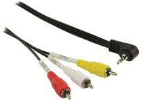 Valueline 2.00 m 3.5 mm Jack Male to 3x RCA Male AV Cable - Black
