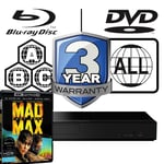 Panasonic Blu-ray Player DP-UB159 All Zone Free MultiRegion 4K Mad Max Fury Road