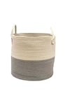 Cotton Rope Woven Collapsible Storage Laundry Basket Medium 35x35x37 cm