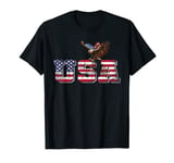 USA US American Flag Patriotic 4th of July Bald Eagle Merica T-Shirt