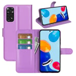 Xiaomi Redmi Note 11 4G PU Wallet Case Purple