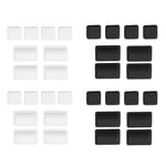 4pk Rubber Feet Button Screw Cap Cover Replacement Fit for Wii Console Pack