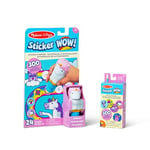 Melissa & Doug Sticker WOW Unicorn Bundle: Sticker Stamper, 24-Page Activity Pad, 600 Total Stickers, Arts and Crafts Fidget Toy Collectible Character