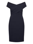 Lauren Ralph Lauren Crepe Off-The-Shoulder Cocktail Dress Svart