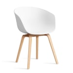 HAY About a Chair 22 stol 2.0 Vit-såpat ekstativ