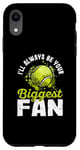 Coque pour iPhone XR Je serai toujours ton plus grand fan : joueur de tennis, entraîneur, papa, maman