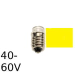 Gul LED signallampa T14x30 10lm E14 0,4W 40-60V