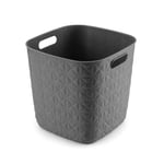 Curver Förvaringskorg Softex fyrkantig 27,9 x 26,9 cm grå CURVER