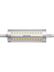 Philips LED-lamppu LED-valo 100 W R7S-kannalla, pituus 118 mm, valkoinen väri, suoraan syttyvä (instant start) ja SRT4-teknologia. R7s