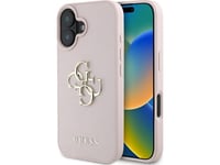 Guess Pu Härdat 4G Metall Logo Fodral För Iphone 16 Rosa