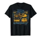 Back To The Future 35th Anniversary DeLorean Schematics T-Shirt