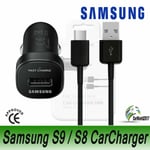 Genuine Samsung Fast USB Car Charger Type-C Cable Galaxy S20 S10 S9 Note 10 20+