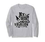 My Best Vacation Adventure Travel Beach Surf Long Sleeve T-Shirt