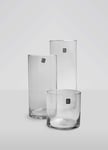 Maison Zoe Mouth-blown and handmade Cylinder glass vase - Ø15cm - 20cm height - flower vase - deco & wedding