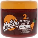 Malibu Sun SPF 2 Bronzing Fast Tanning Body Butter with Beta Carotene, Water Res