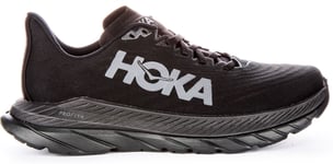 Hoka Mens Mack 5 Pro Fly Knit Lace up All Black Trainer Runner Size UK 6 - 12