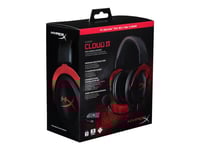 HyperX Cloud II - Headset - fullstorlek - kabelansluten - röd