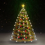Ljusnät för julgran 150 lysdioder kallvit 150 cm