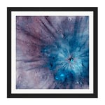 Artery8 Mars Nasa Space Unlocking Impact Crater'S Clues Square Wooden Framed Wall Art Print Picture 16X16 Inch