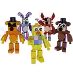 5-pack Fnaf Five Nights At Freddy's Byggklossleksak Bonnie Foxy Actionfigurer Spel Leksaker Samlingar Modell Födelsedag Barnpresenter