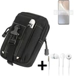 big Holster for Motorola Moto G32 + earphones pouch sleeve belt bag cover case O
