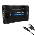 SCART to HDMI Converter Adaptor, Scart to HDMI Adapter Support HDMI 1080P/720P Output for HDTV Monitor Projector STB VHS Xbox PS3 Sky Blu-ray DVD Player etc