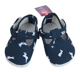 FRILLY LILY Navy Dolls shoes with Little White Bunnies large size 8.2x 4.2 cm TO FIT DOLLS SUCH AS 46 and 43 cm BABY ANNABELL