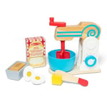 Melissa & Doug Wooden Make-a-Cake Mixer Set | Pretend Play Toy | Play Food for Kids | 3+ | Gift for Boy or Girl