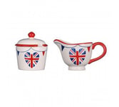 Premier Housewares I Love UK Milk And Sugar Set 200ml Union Jack British Serve