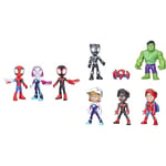 Marvel Spidey and His Amazing Friends Supersized Hero 22.5-cm Action Figures 3-Pack & Marvel Spidey and His Amazing Friends Hero Reveal Multipack With Mask-Flip Feature, 4-Inch Scale Action Figure Toy