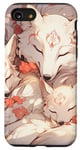 iPhone SE (2020) / 7 / 8 3 Anime artic foxes sleeping pink cherry blossom flower tree Case