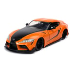 FAST & FURIOUS F9 Toyota GR Supra 2020 Die-cast Vehicle, Scale: 1:24, Orange/Bla