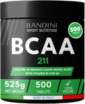 Bandini® BCAA 2:1:1 3000Mg per Serving - 500 Vegan Tablets Bcaas (Not Capsules o