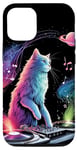 iPhone 13 Pro Cat DJ Electronic Beats of House Music Funny Space Case
