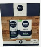 NIVEA MEN SHAVE DUO GREAT FATHERS DAY GIFT SET SHAVING FOAM & POST SHAVE BALM
