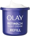 Olay Retinol 24 Night Cream Face Moisturiser REFILL, Skincare with Antioxidant V