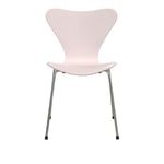 Fritz Hansen - Sjuan 3107 stol stålstativ krom 7:14 AM pink - Arne Jacobsen - Rosa - Metall