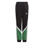 adidas B Bold Pant – Children's Trousers, Boys, Trouser, GM6985, Black/Verese/White, 9 años