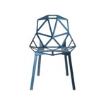 Magis - Chair One Stacking chair Blue legs/Blue seat - Blå - Matstolar utomhus - Metall