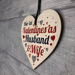 1st Valentines Day As Husband Wife Valentines Day Card For Husband Wife Heart