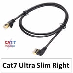 0.25m Right Câble Ethernet CAT7 10Gbps, Mini câble Lan Slim, 4.0mm diamètre, RJ45 ordinateurs portables, Modem PS 4, réseau Nipseyteko