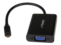 StarTech.com Micro HDMI to VGA Adapter Converter w/ Audio for Smartphones / Ultrabooks / Tablets 1920x1080 - Micro HDMI Male to VGA Female (MCHD2VGAA2) - Videokonverterare - HDMI - VGA - svart