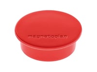 Magnetoplan Discofix Rund Magnet "Colour", Röd Med Solid Ferritkärna, Vidhäftningskraft: Ca 2,2 Kg (1662006)