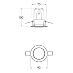 Fumagalli Teresa 90 -LED-alasvalo, GU10, CCT, 6W, musta