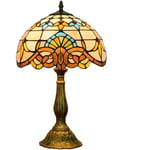 Aorsher - 12 pouces Baroque Luxe Tiffany Lampes de bureau Lampe en verre teinté Art Déco Antique Chevet Lampe de bureau pour Salon Chambre Table basse