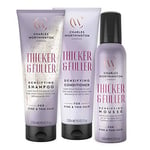 Charles Worthington Thicker and Fuller Regime Bundle Shampoo Conditioner and ...