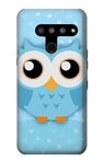 Cute Blue Owl Case Cover For LG V50, LG V50 ThinQ 5G