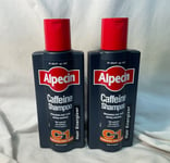 2 x ALPECIN Caffeine Shampoo C1 Reduces Hair Loss, Stimulates Hair Roots 375 ml