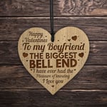 Funny Valentines Gift For Boyfriend Engraved Heart Valentines Card For Him
