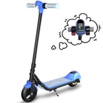 Electric Scooters S4 Blue For Kids Bluetooth LED Display Pedal Lights E-Scooter
